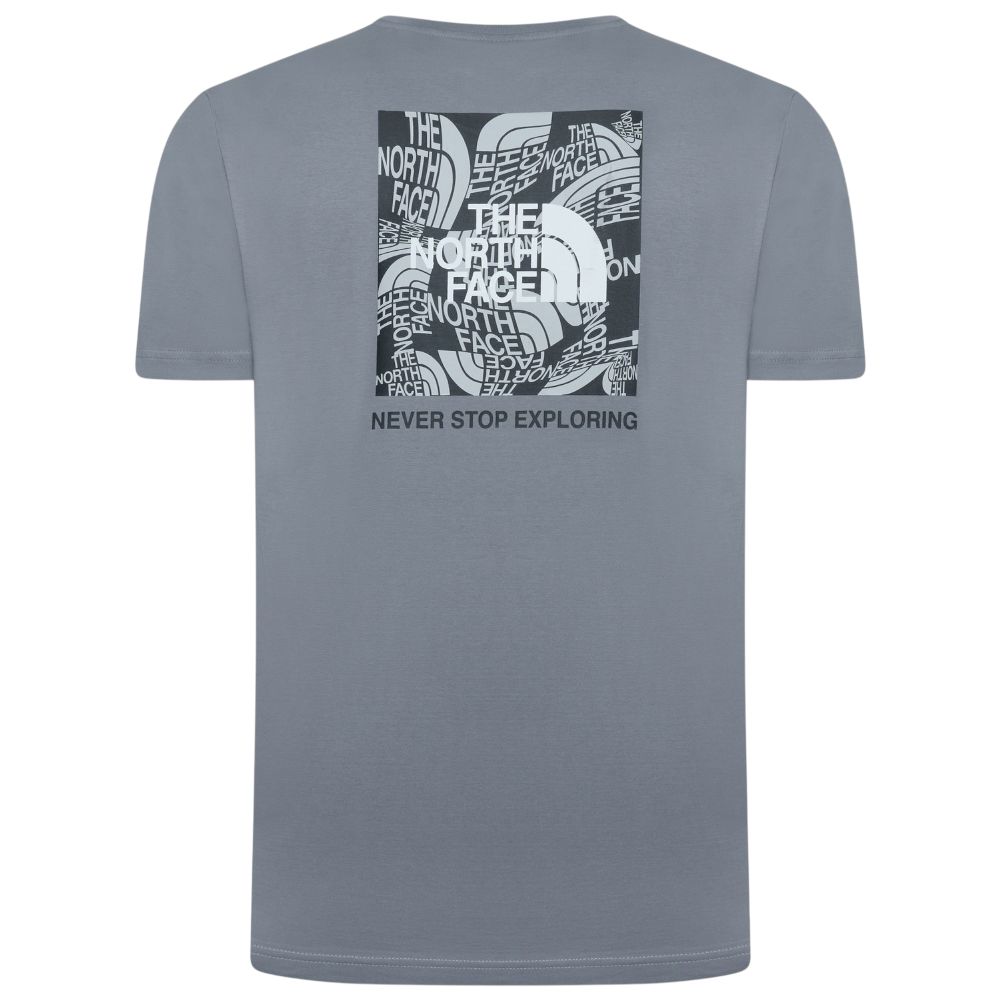 The North Face Mens T Shirts Box Exploration Crew Neck Graphic Print Summer Tee