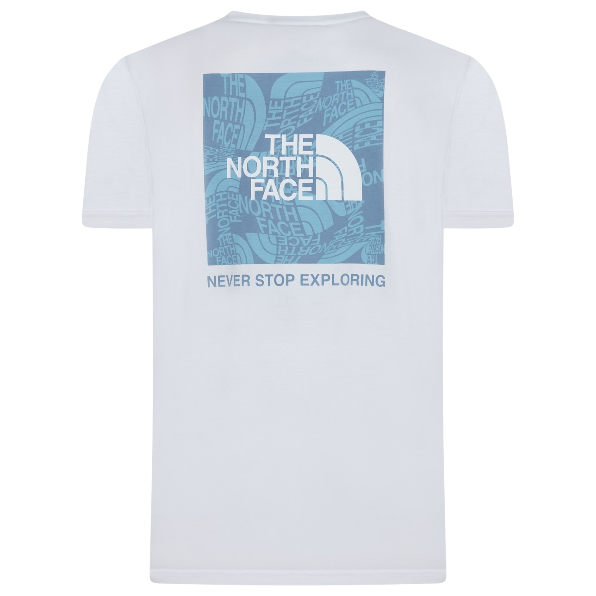 The North Face Mens T Shirts Box Exploration Crew Neck Graphic Print Summer Tee