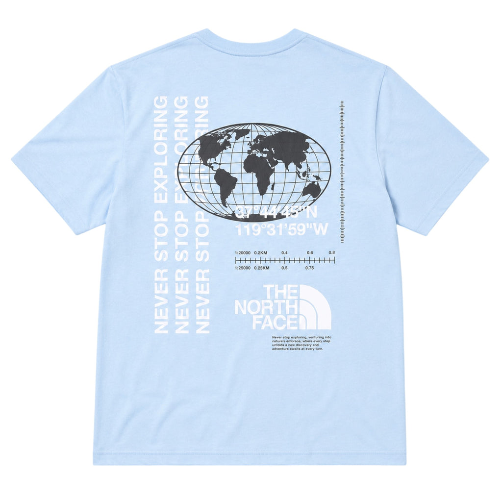 The North Face Mens T Shirts M Energy Globe Crew Neck Short Sleeve Cotton Tee