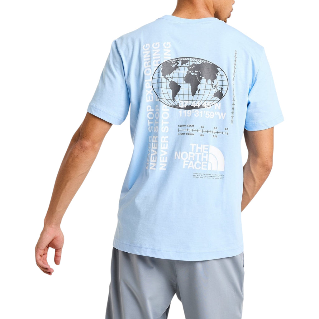 The North Face Mens T Shirts M Energy Globe Crew Neck Short Sleeve Cotton Tee