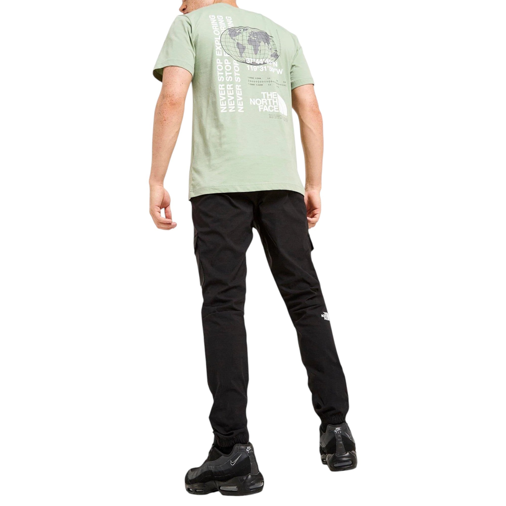 The North Face Mens T Shirts M Energy Globe Crew Neck Short Sleeve Cotton Tee