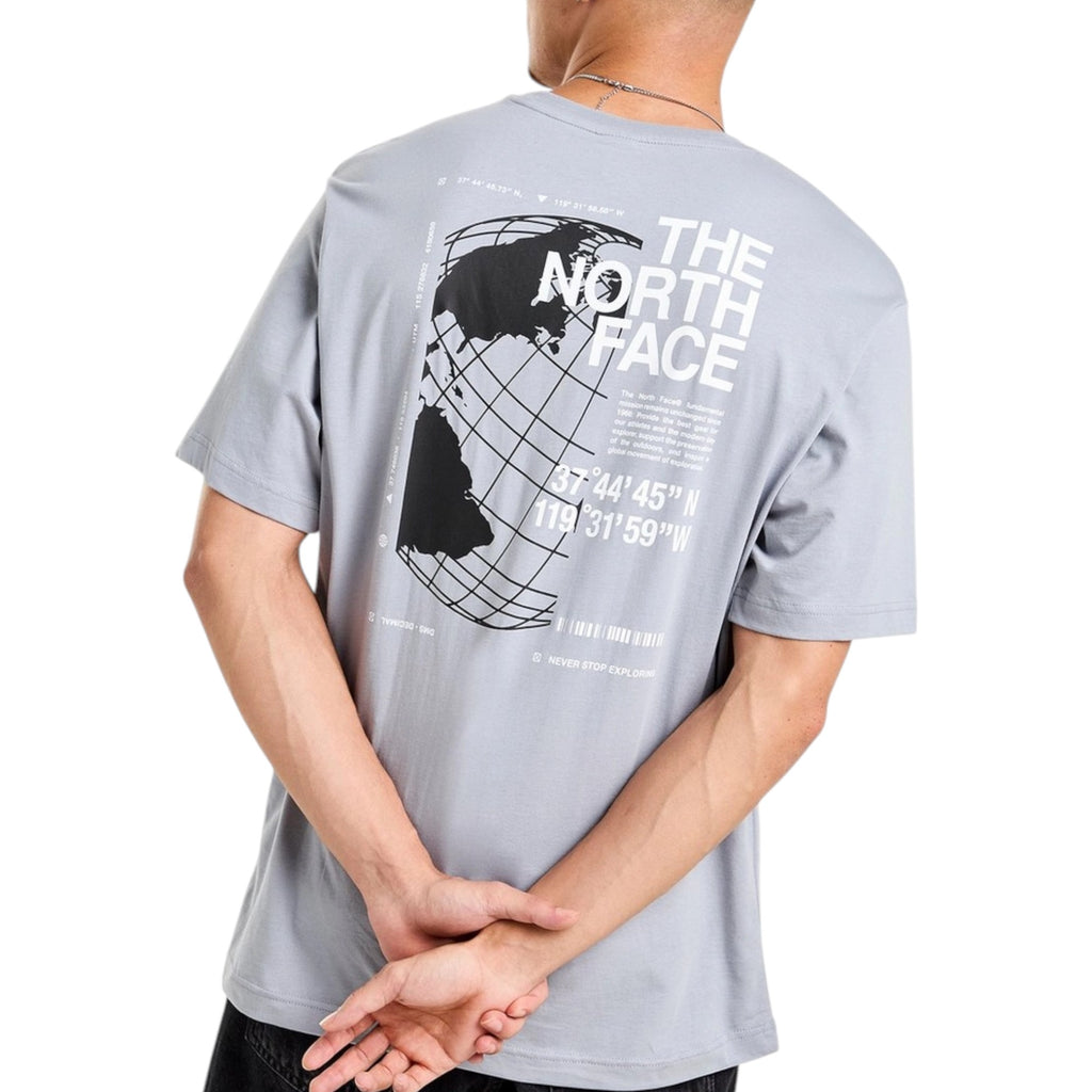 The North Face Mens T Shirts Globe Reload Relaxed Fit Crew Neck Short Sleeve Cotton Tee