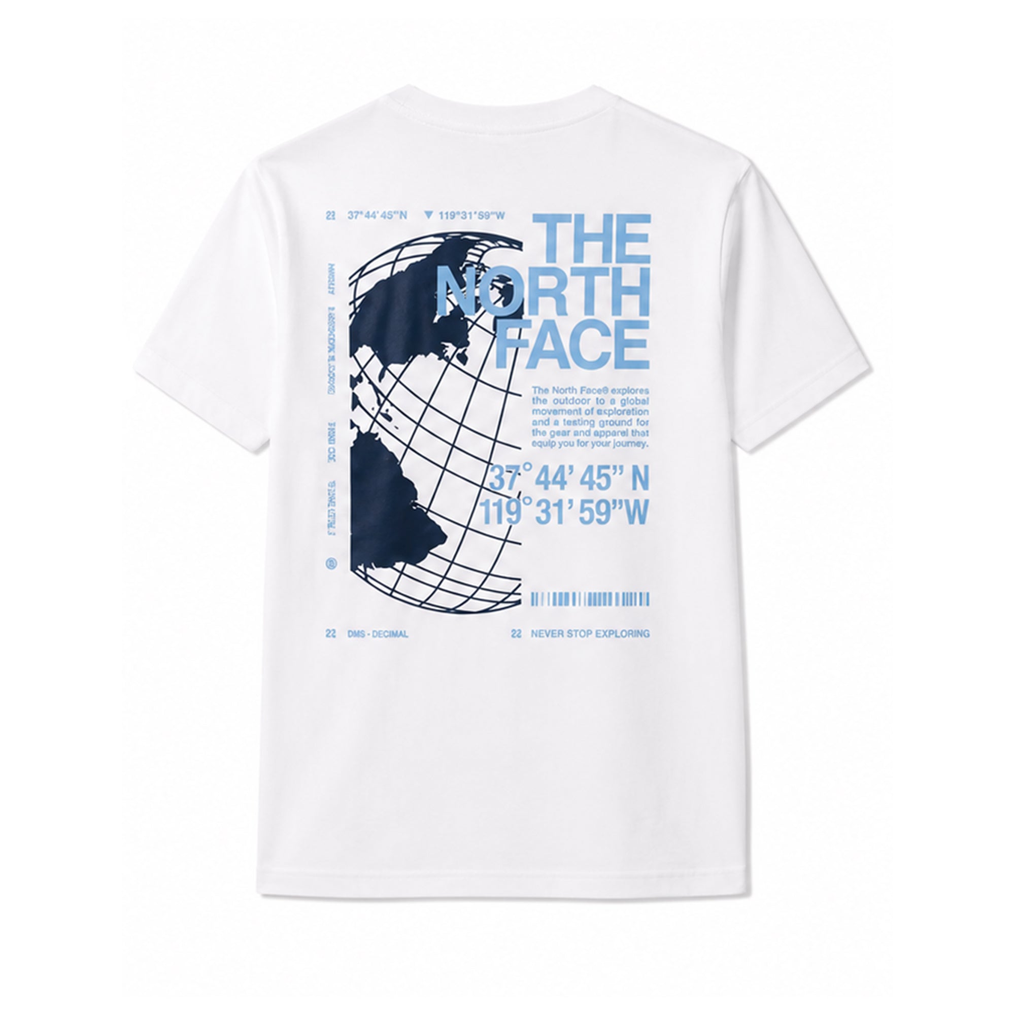 The North Face Mens T Shirts Globe Reload Relaxed Fit Crew Neck Short Sleeve Cotton Tee