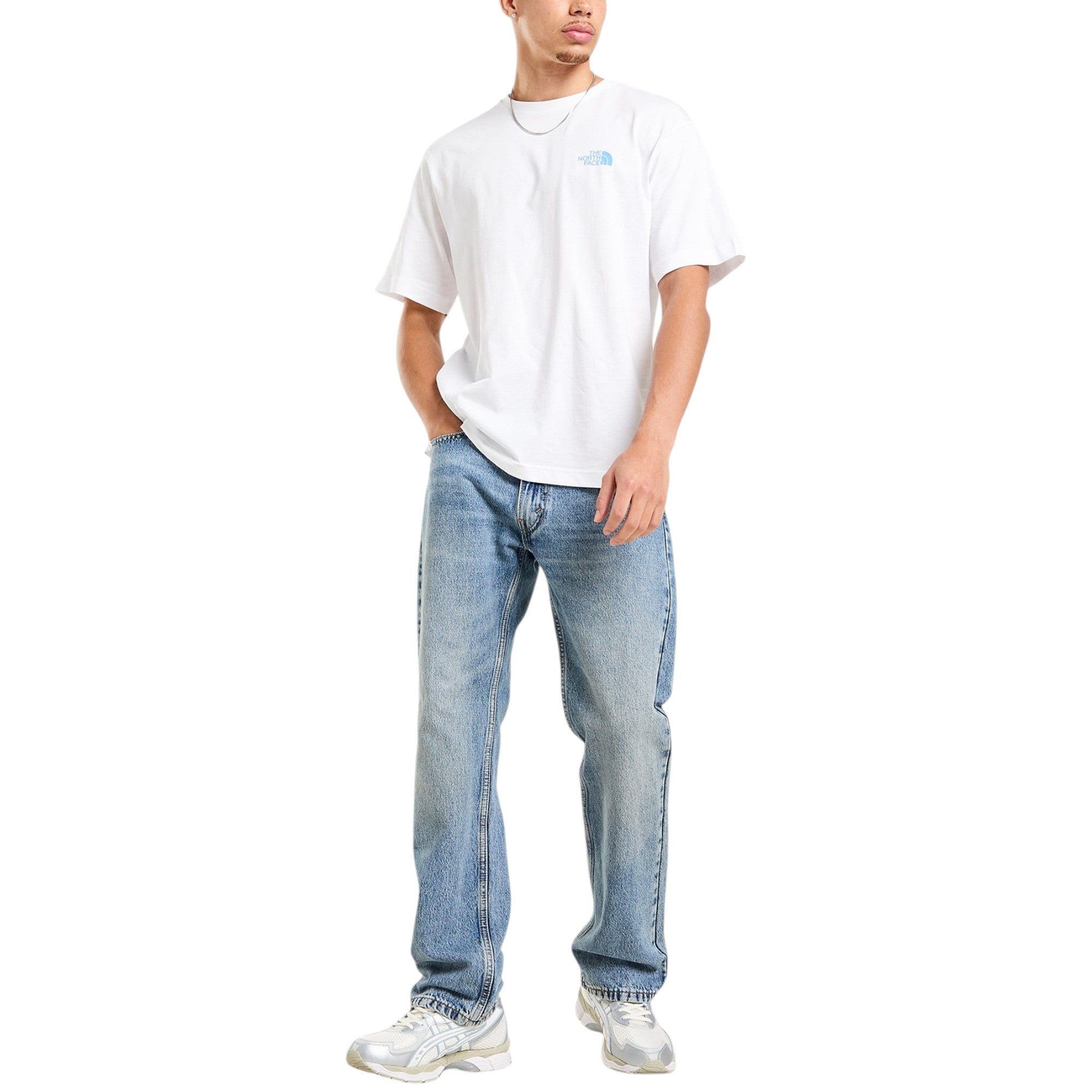 The North Face Mens T Shirts Globe Reload Relaxed Fit Crew Neck Short Sleeve Cotton Tee