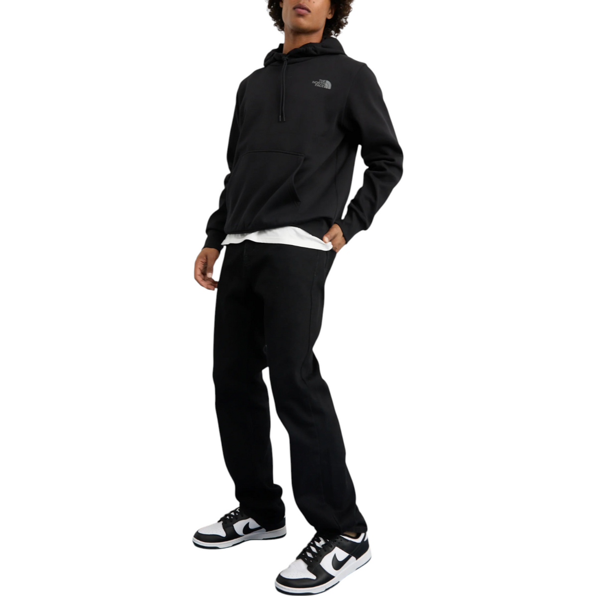 The North Face Hoodie Mens Hood Logo Pullover Casual Hooded Sweatshirt Black