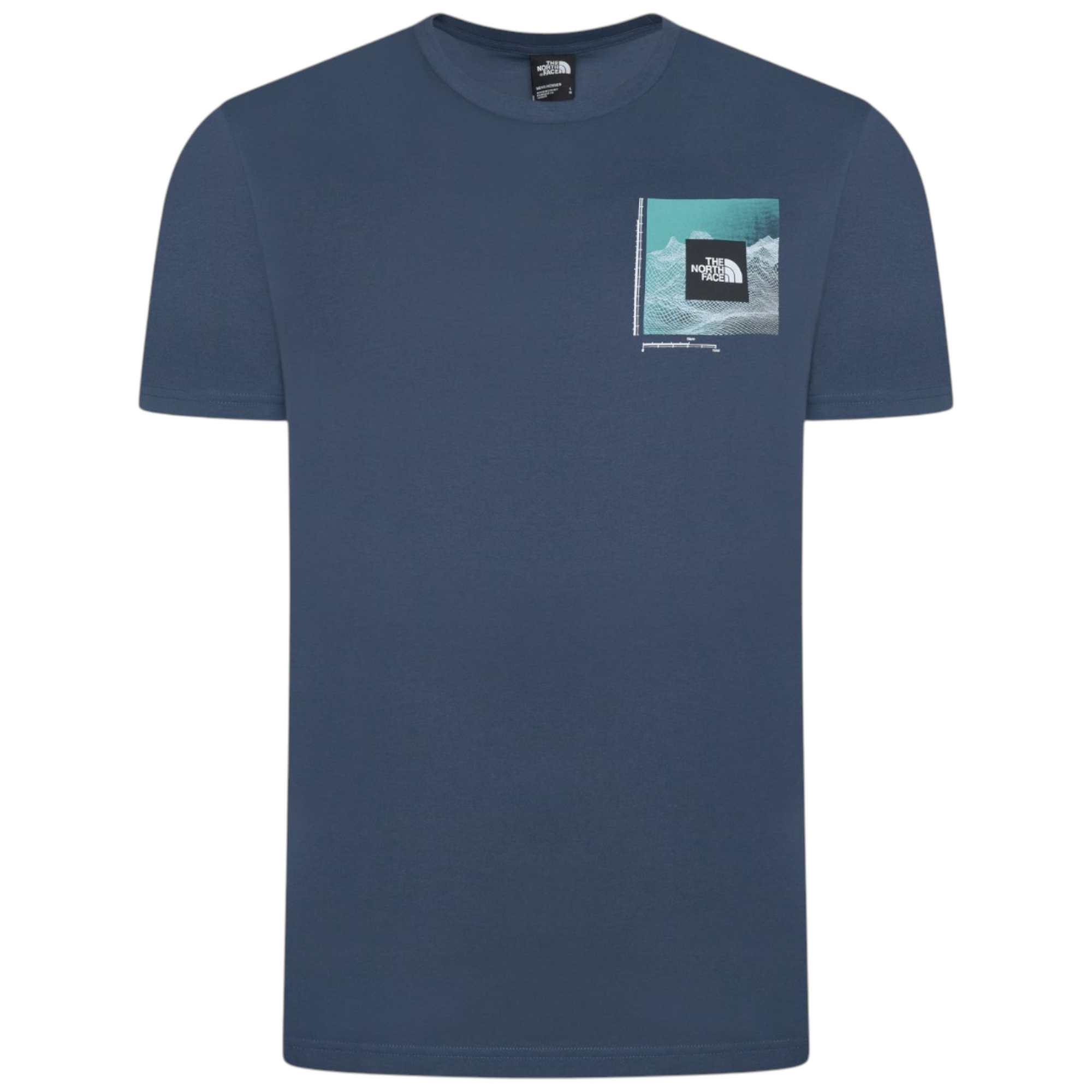 The North Face Mens T Shirts M Digital Mountain Crew Neck Graphic Print Cotton Tee