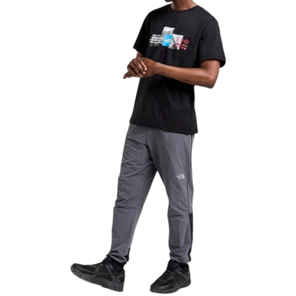 The North Face Mens T Shirts Mountain Front Short Sleeve Graphic Print Cotton Tee