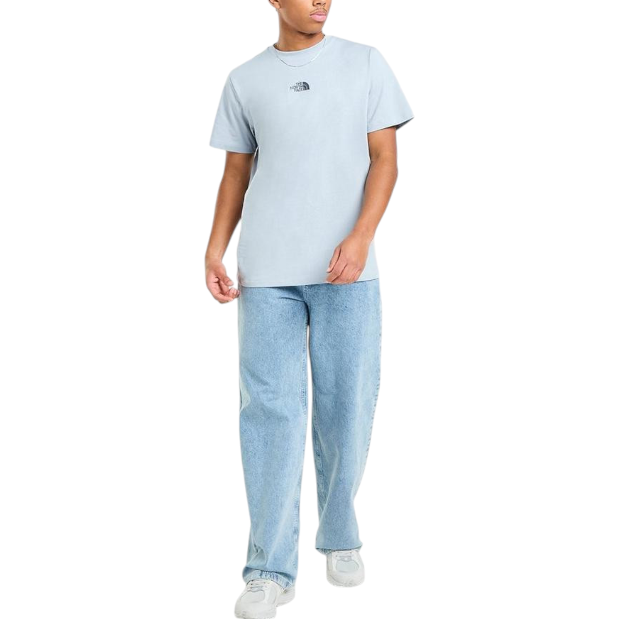 The North Face Mens T Shirt Centre Logo Crew Neck Short Sleeve Cotton Summer Tee