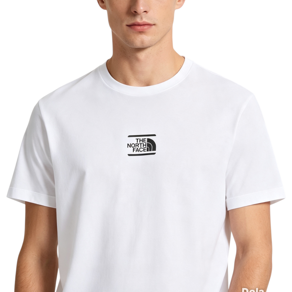 The North Face Mens T Shirt Centre Logo Crew Neck Short Sleeve Cotton Summer Tee