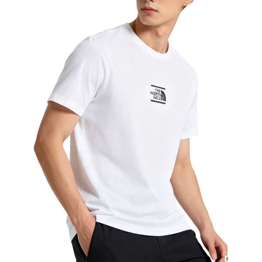 The North Face Mens T Shirt Centre Logo Crew Neck Short Sleeve Cotton Summer Tee