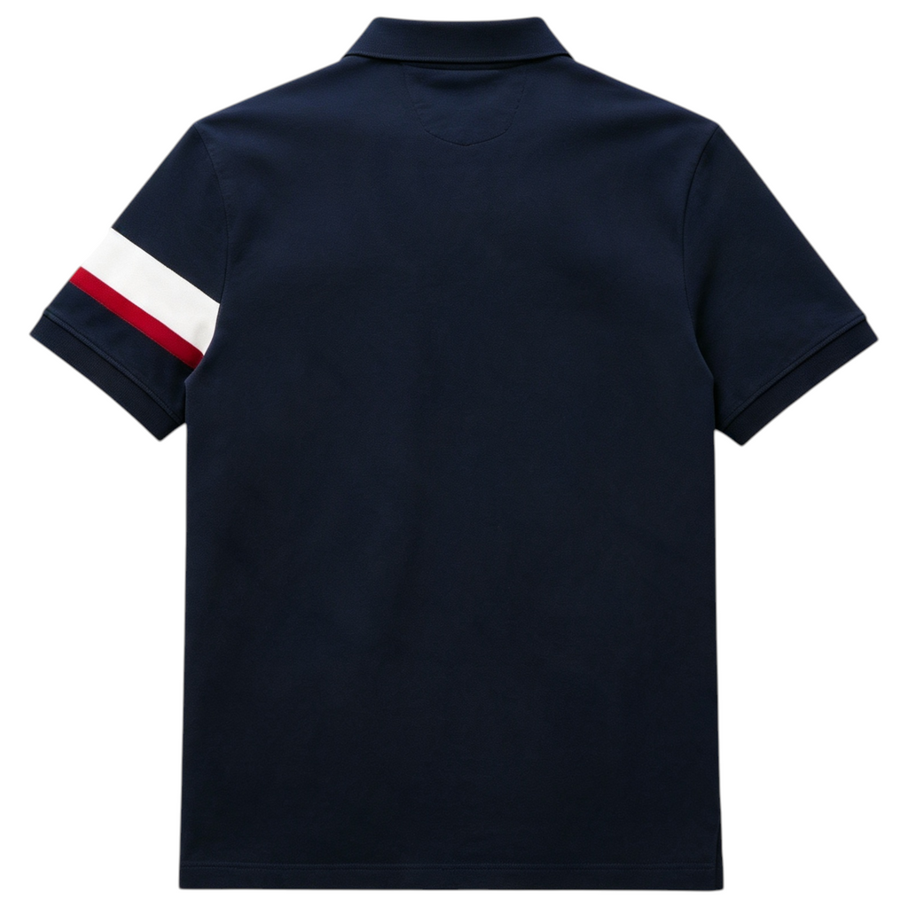 Tommy Hilfiger Mens Polo Shirt Tape Detail Short Sleeve Breathable Cotton