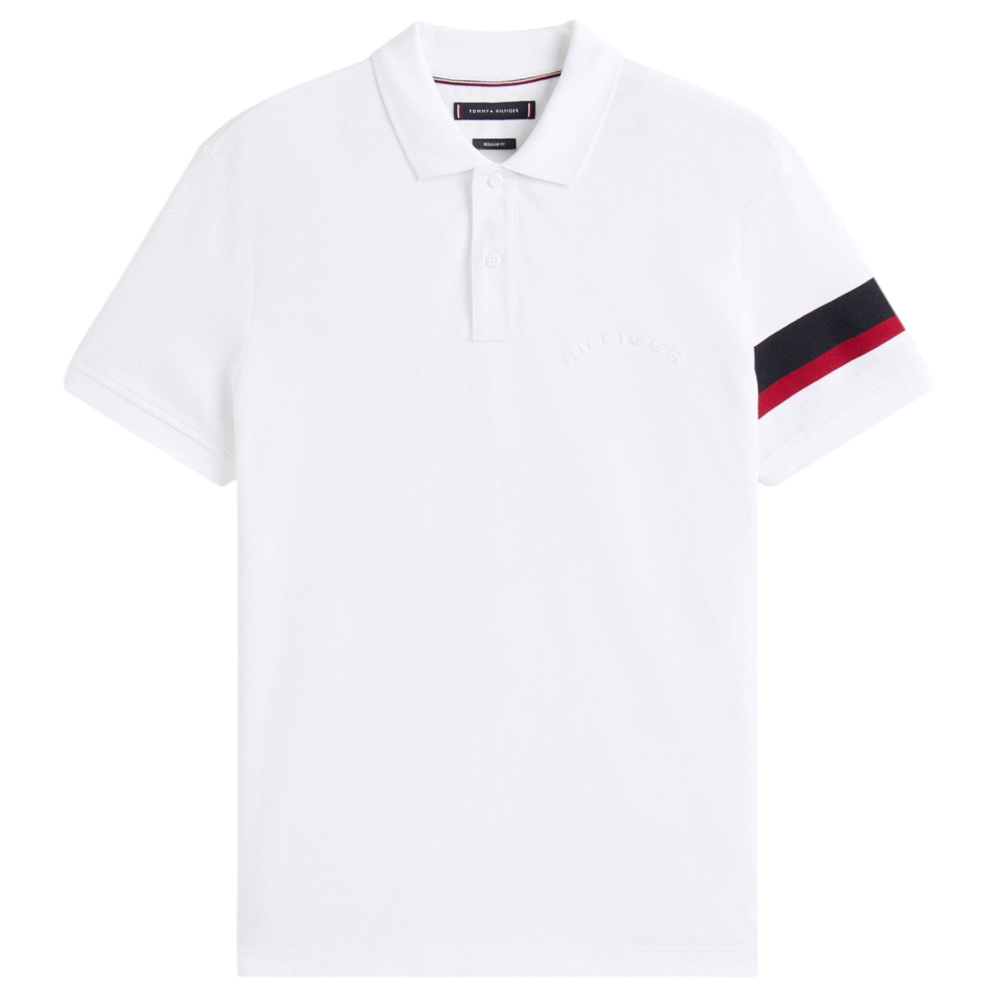 Tommy Hilfiger Mens Polo Shirt Tape Detail Short Sleeve Breathable Cotton