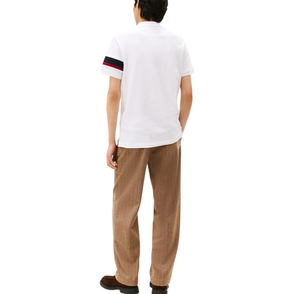 Tommy Hilfiger Mens Polo Shirt Tape Detail Short Sleeve Breathable Cotton